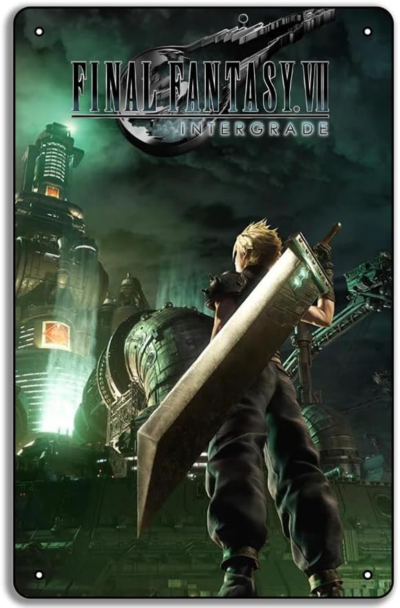 Home Decor Games Free - Final Fantasy VII Game Poster Metallblechschild