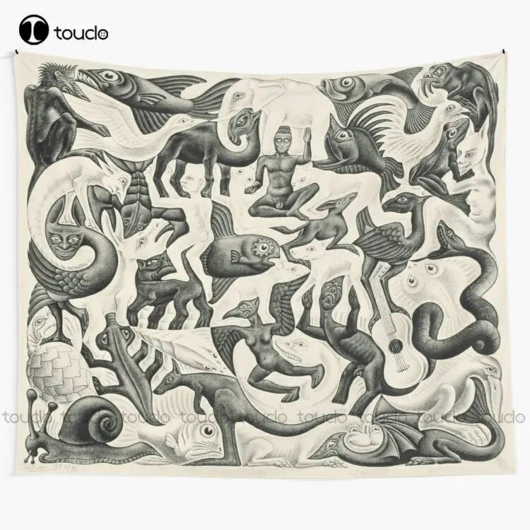 Home Decor Website Free - Escher – Plane Filling Ii Wandteppich,