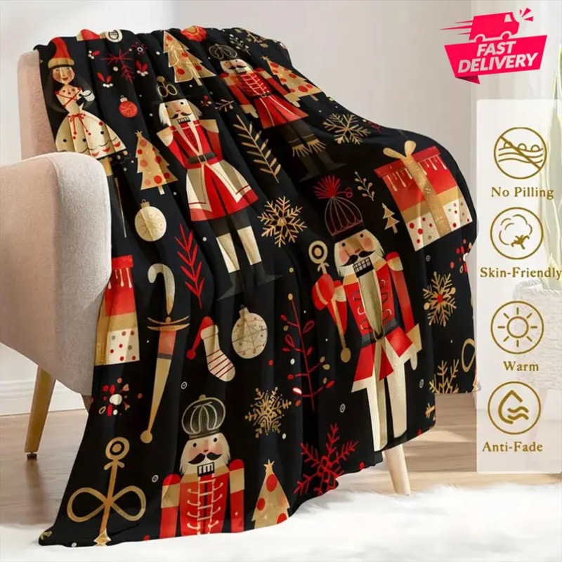 Home Xmas Decor Ideas - Weihnachtsdecke Rentier Urlaubsgeschenke Winter Urlaub Dekor