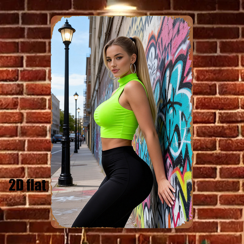 Home Decor Games Free - 2D Vintage Metallschild Street Art Graffiti