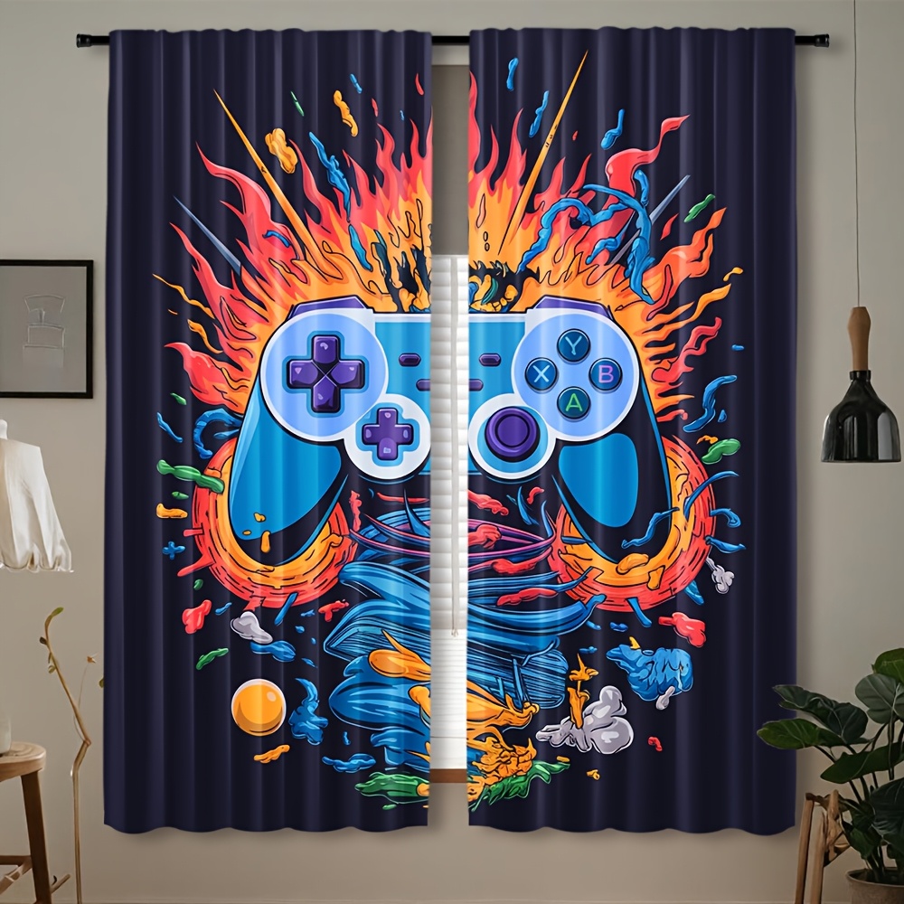 Home Decor Youtube Videos - Gamer Popkultur Vorhang Fensterdekoration Videospielkonsole Controller