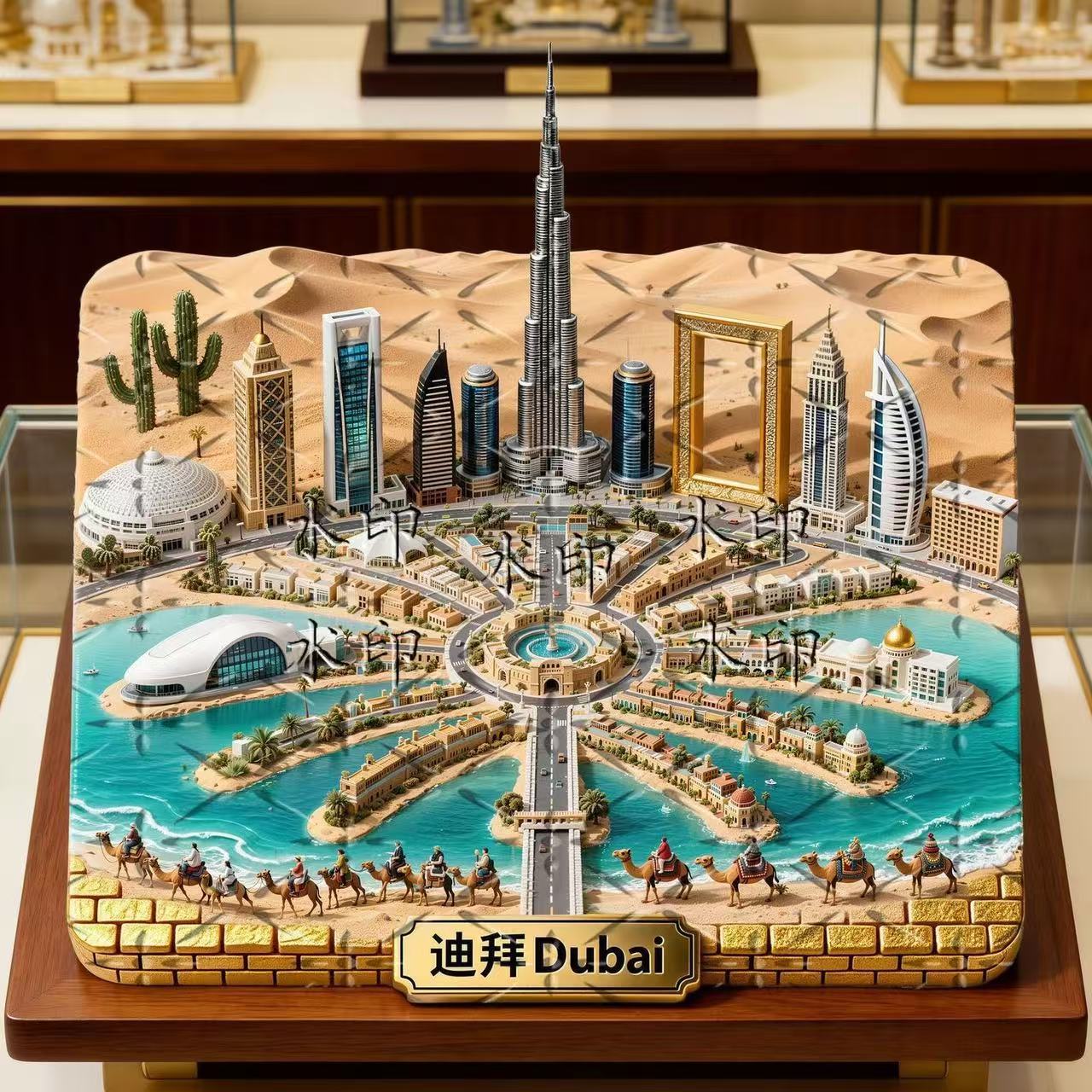 Home Decor Dubai - Dubai Metall-Prägemagnet für Kühlschränke Hochwertiges Aussehen