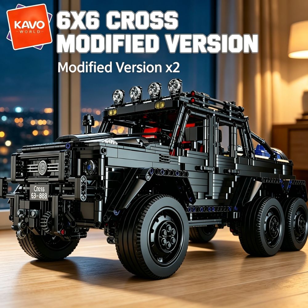 Home Decor Solo - KAVOWORLD 6x6 Schwerlast-Offroad-Truck Bausteine 1:8 Mechanisches