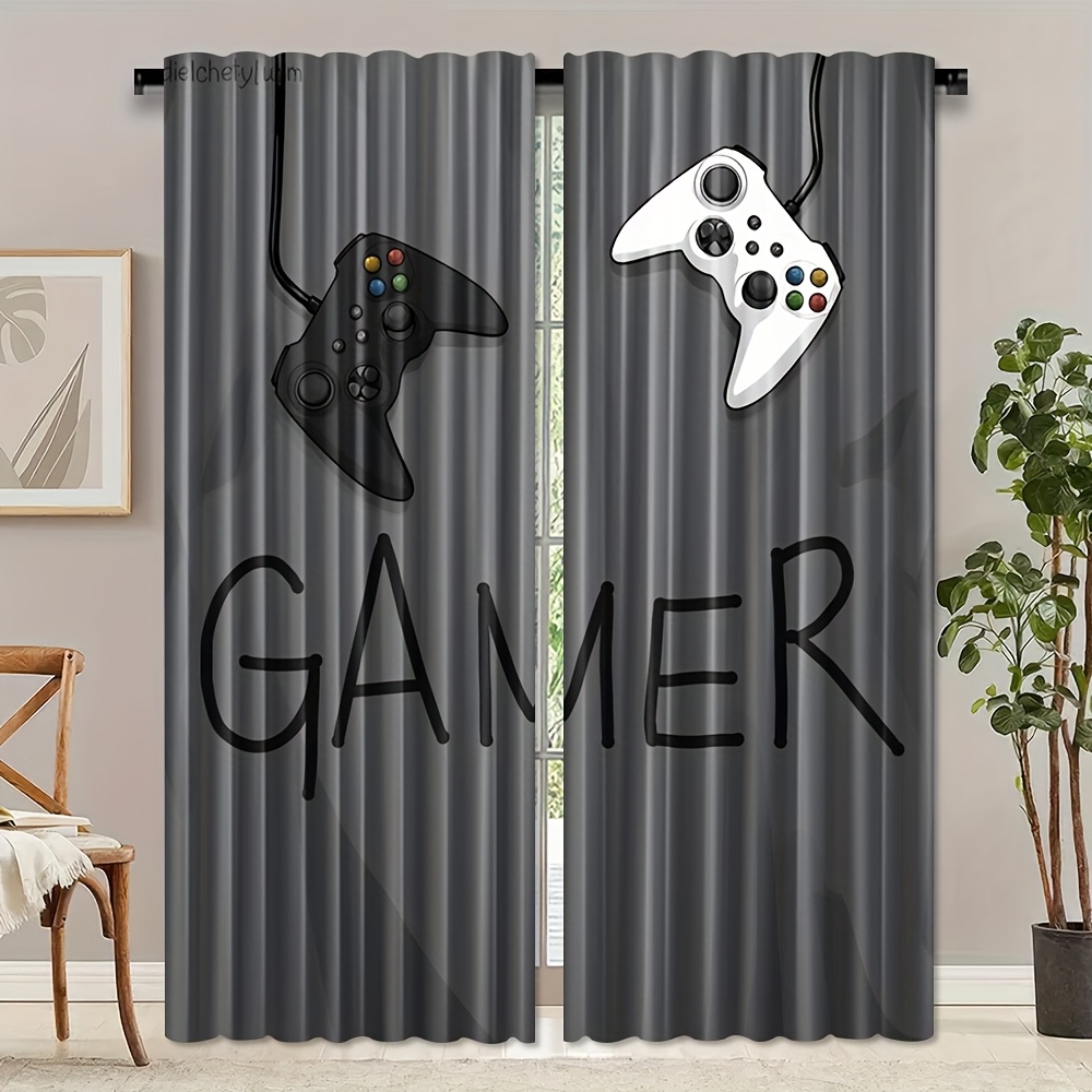 Gamer-Text-Controller-Vorhänge – Home Decor Youtube Videos Bewertung und Preis