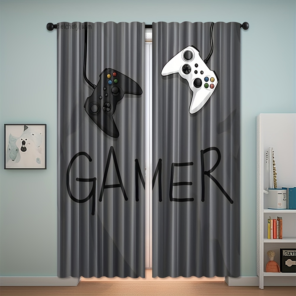 Gamer-Text-Controller-Vorhänge – Home Decor Youtube Videos Bewertung und Preis
