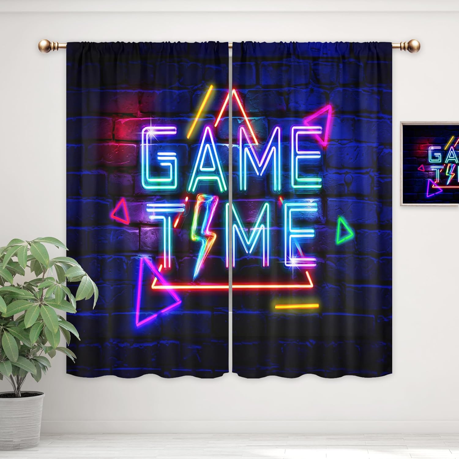 Neon-Gaming-Vorhänge für Junge – Home Decor Youtube Videos Bewertung und Preis