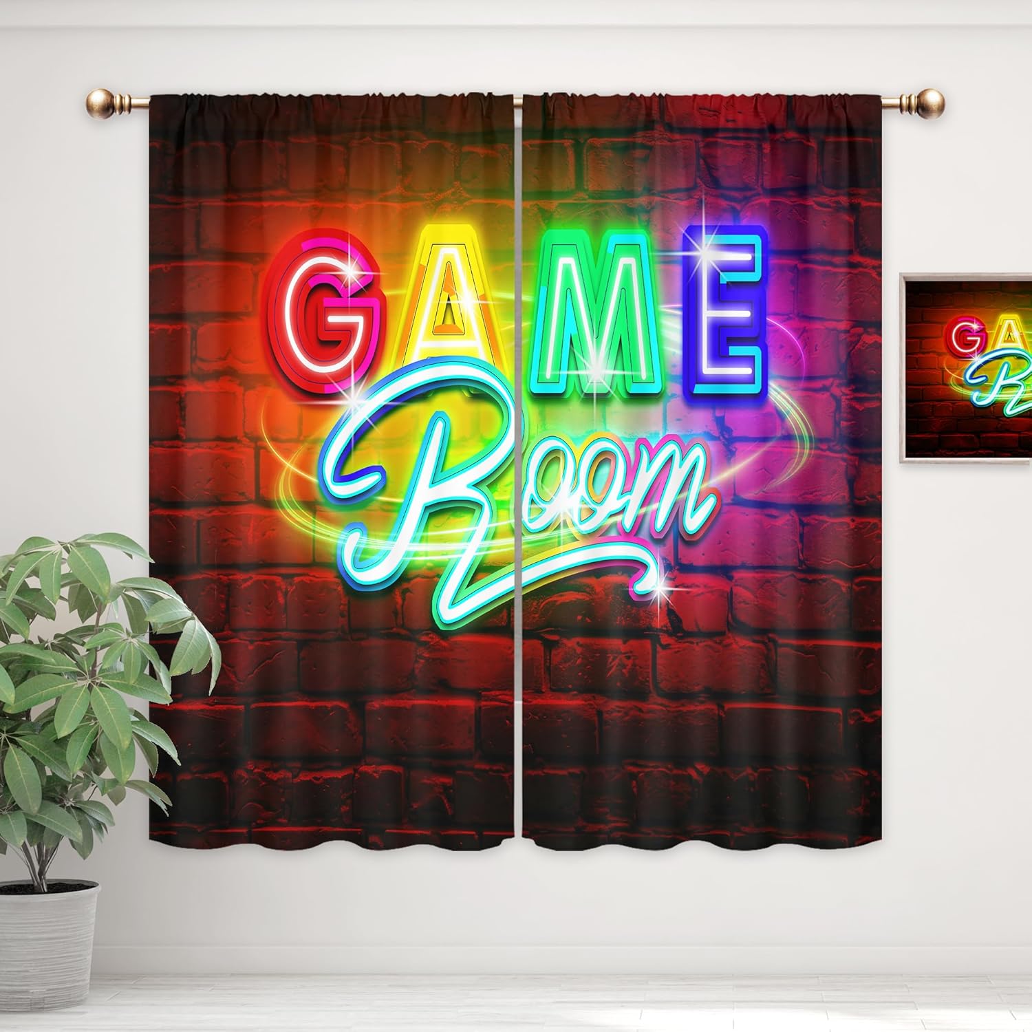 Neon-Gaming-Vorhänge, Gardinen – Home Decor Youtube Videos Bewertung und Preis