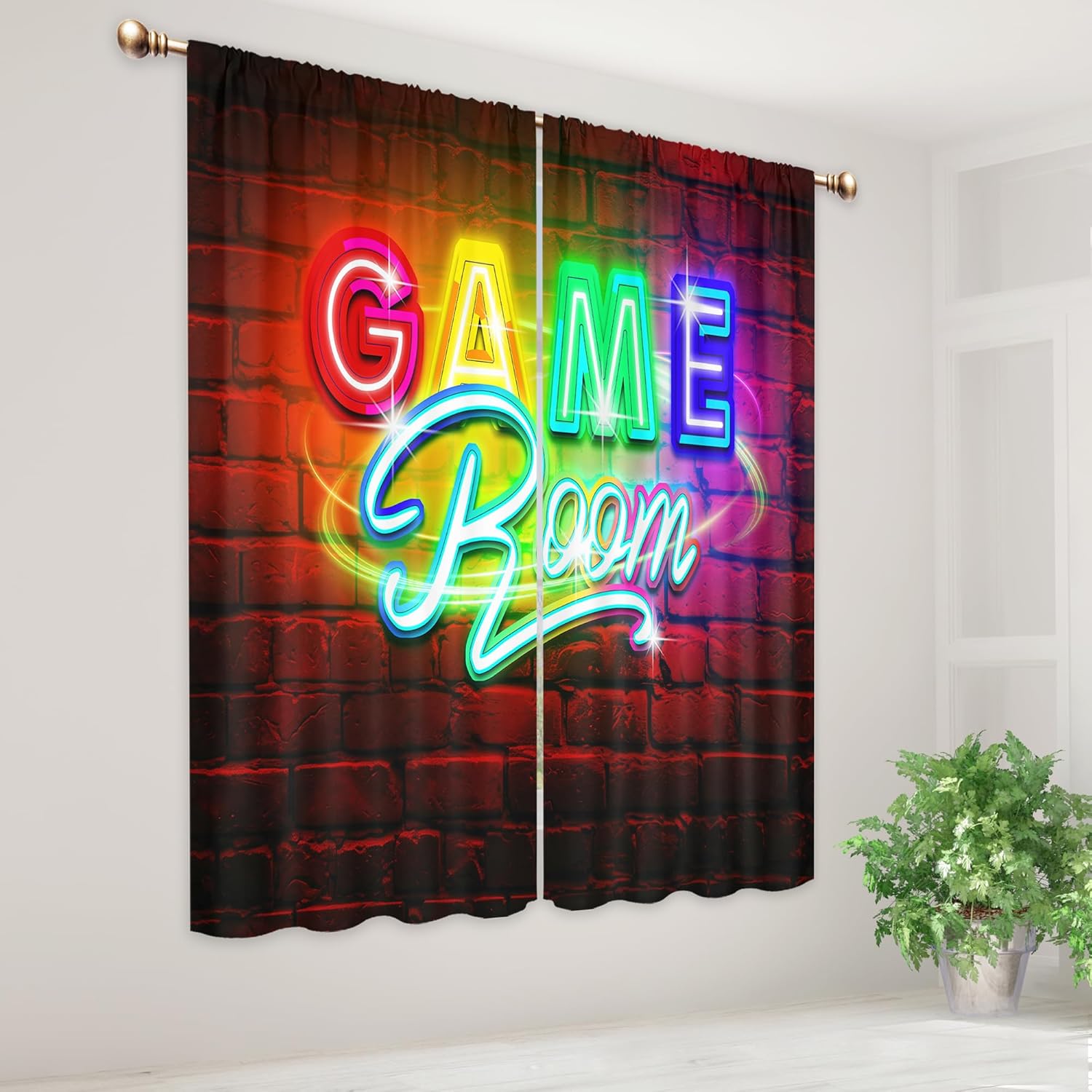 Neon-Gaming-Vorhänge, Gardinen – Home Decor Youtube Videos Bewertung und Preis
