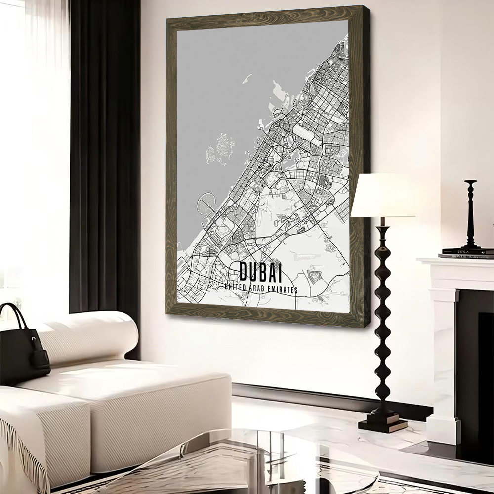 UAE Dubai Stadtplan Poster Lei – Home Decor Dubai Bewertung und Preis
