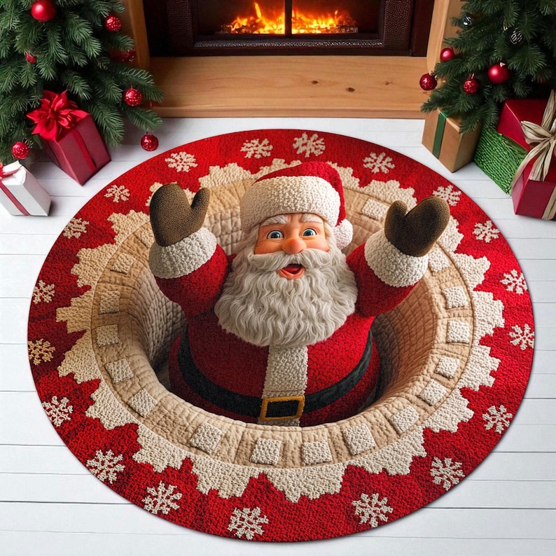 Runde Fußmatte mit Weihnachtsm – Home Xmas Decor Ideas Bewertung und Preis