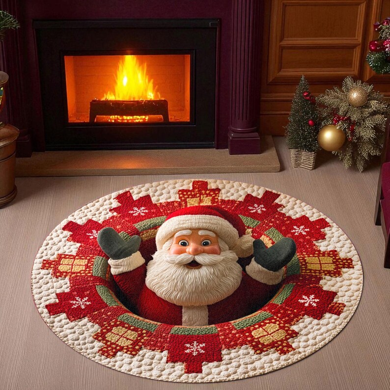 Runde Fußmatte mit Weihnachtsm – Home Xmas Decor Ideas Bewertung und Preis