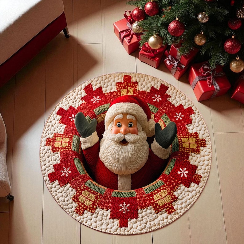 Runde Fußmatte mit Weihnachtsm – Home Xmas Decor Ideas Bewertung und Preis
