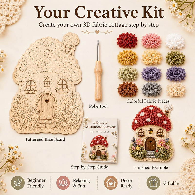 3D Pilzhaus Poke Art DIY-Set S – Home Decor Kit Bewertung und Preis