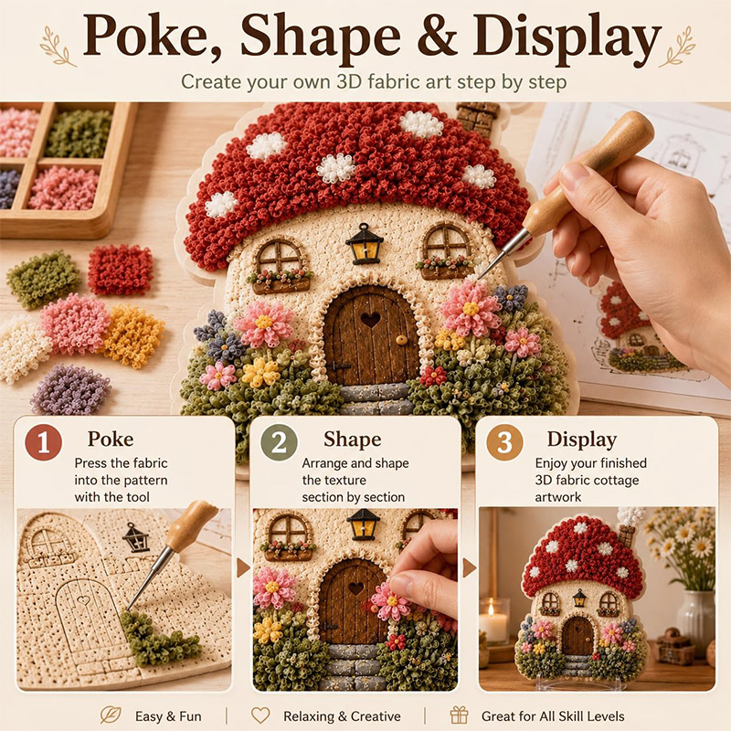 3D Pilzhaus Poke Art DIY-Set S – Home Decor Kit Bewertung und Preis