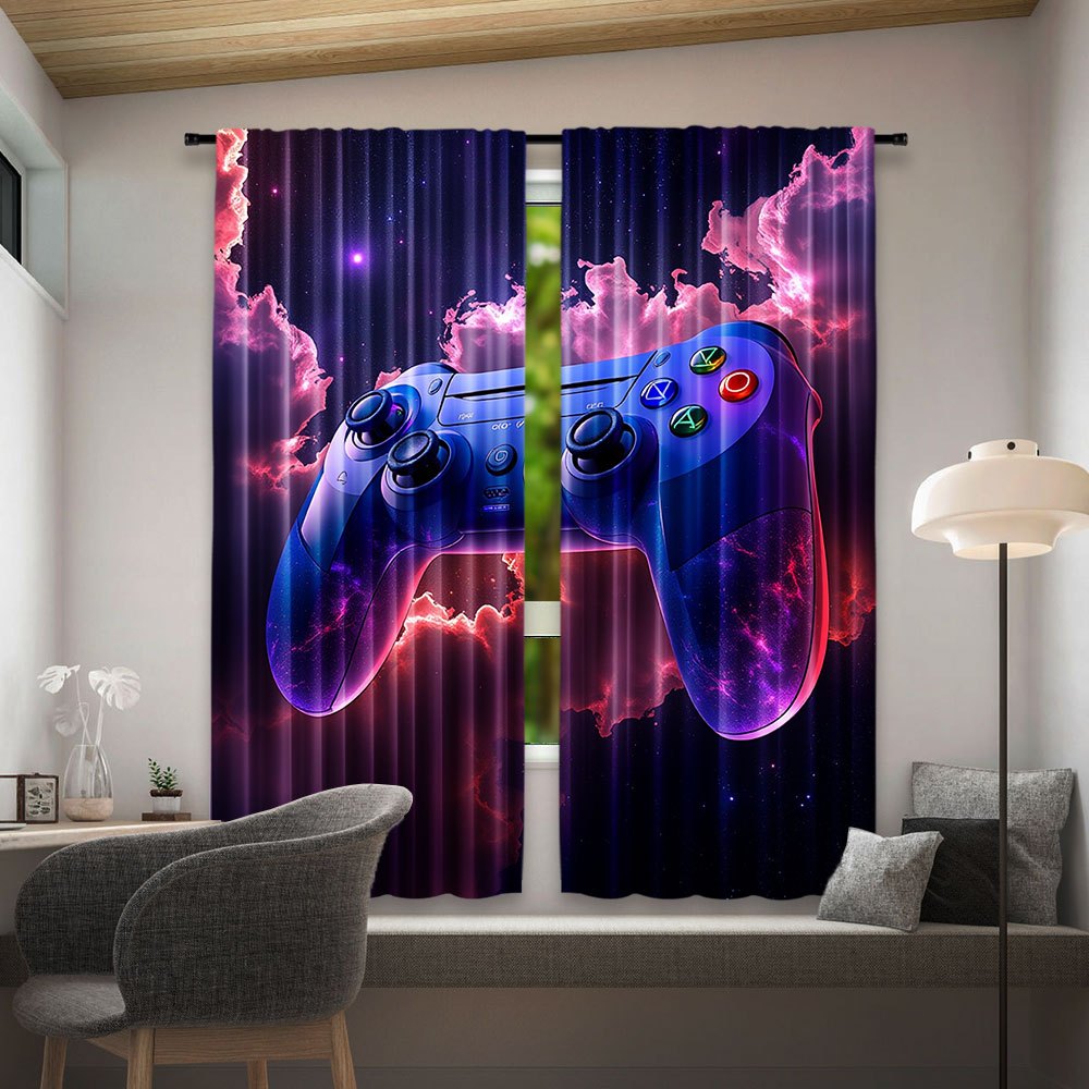 Cyberpunk Gaming Vorhang Blau  – Home Decor Youtube Videos Bewertung und Preis