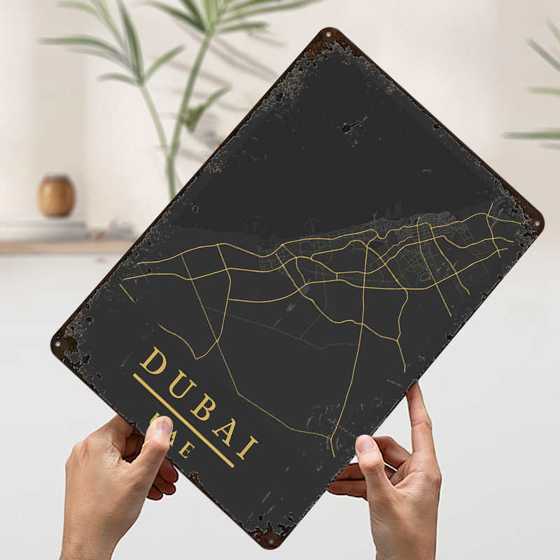 Dubai VAE Karten-Kunstdruck Po – Home Decor Dubai Bewertung und Preis