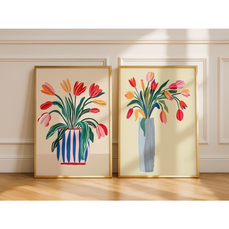 2 Stück Tulpenblumen-Leinwand- – Home Decor Youtube Bewertung und Preis
