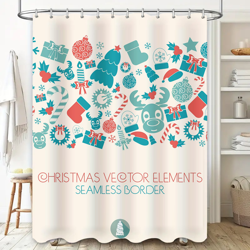 TU Weihnachts-Duschvorhang, fe – Home Xmas Decor Ideas Bewertung und Preis