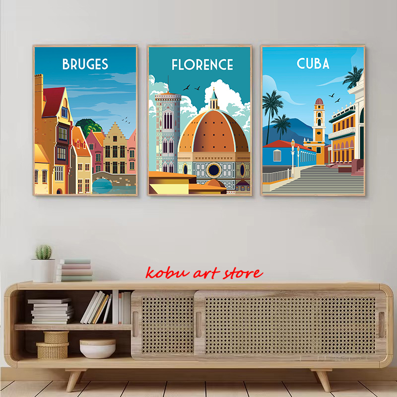 Reise Illustrierte Leinwand Ma – Home Decor Dubai Bewertung und Preis